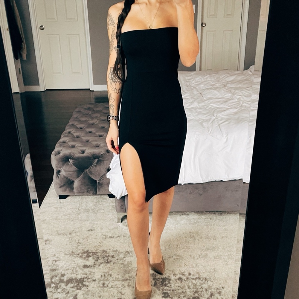 NWT | Knit Split Hem Bodycon Dress | S | Forever 21